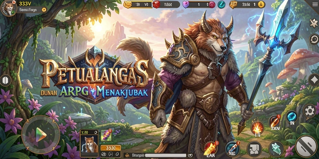 Screenshot gameplay memukau dari 333V, menampilkan aksi pertarungan sengit.