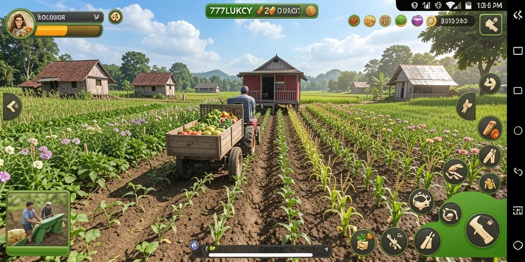 Gameplay seru dan interaktif dalam 777LUKCY, menjelajahi dunia pertanian.