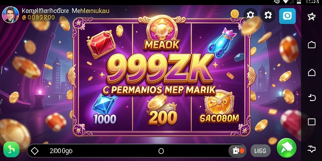 Screenshot gameplay 999ZK yang menarik dan penuh warna.