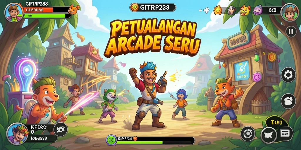 Tangkapan layar GIFTRP288 menampilkan aksi seru dalam permainan Arcade.