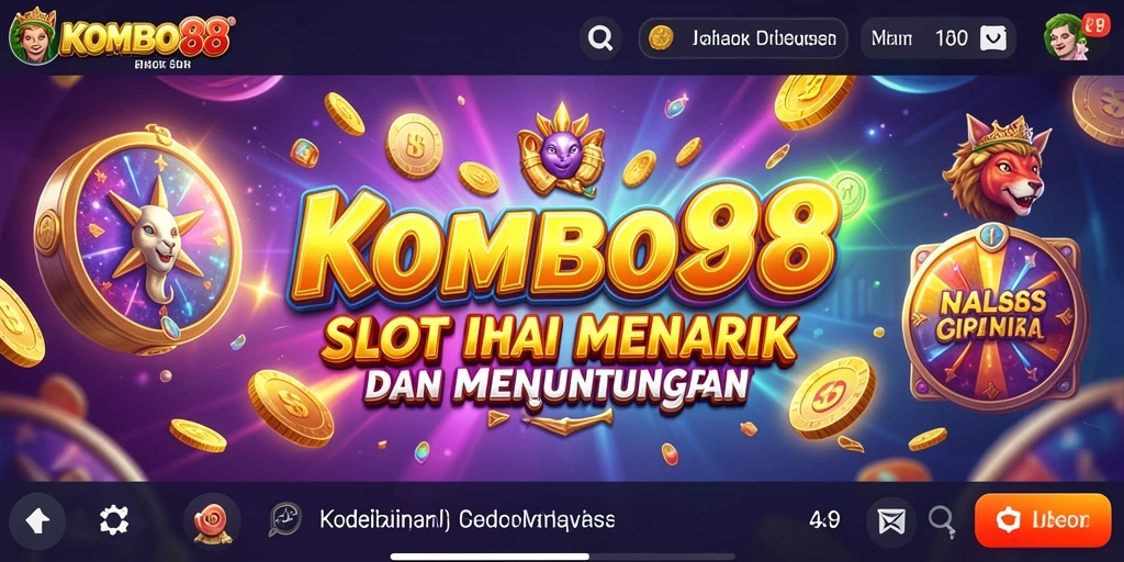 Screenshot gameplay KOMBO88 dengan berbagai tema slot yang menarik.