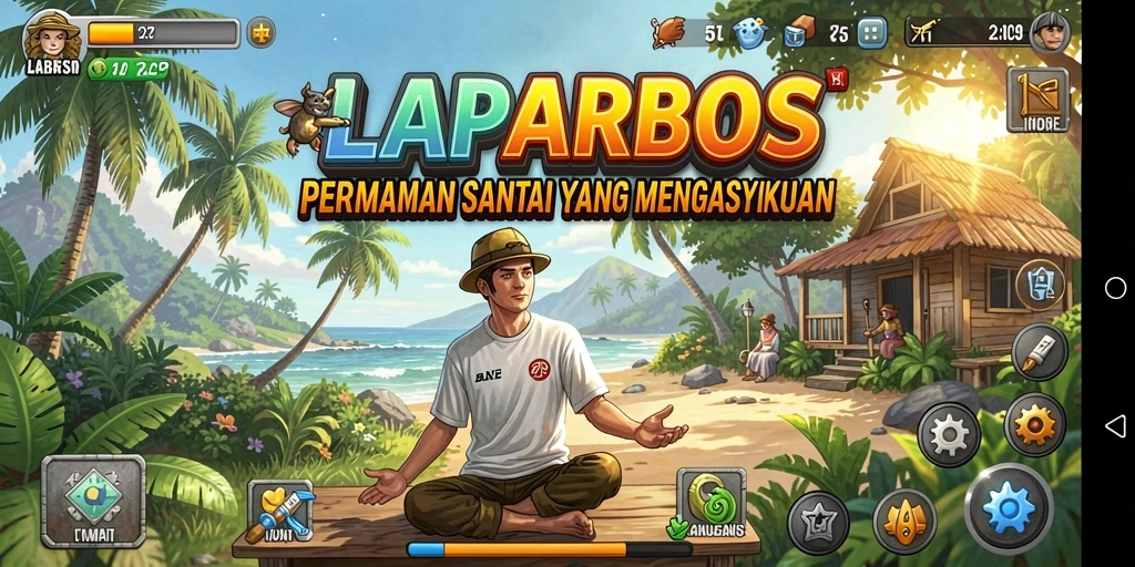 Screenshot gameplay LAPARBOS menampilkan aksi seru dan penuh warna.