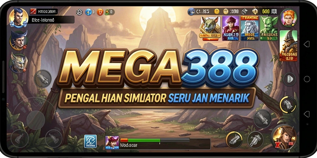 Tampilan gameplay simulation yang seru di MEGA388.