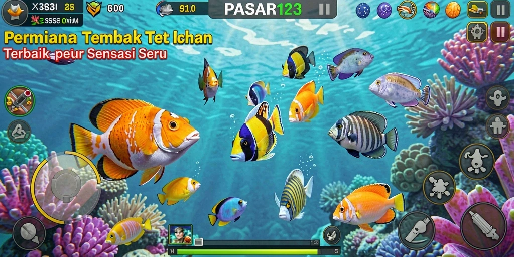 Gameplay Tembak Ikan yang seru dan menantang di PASAR123.