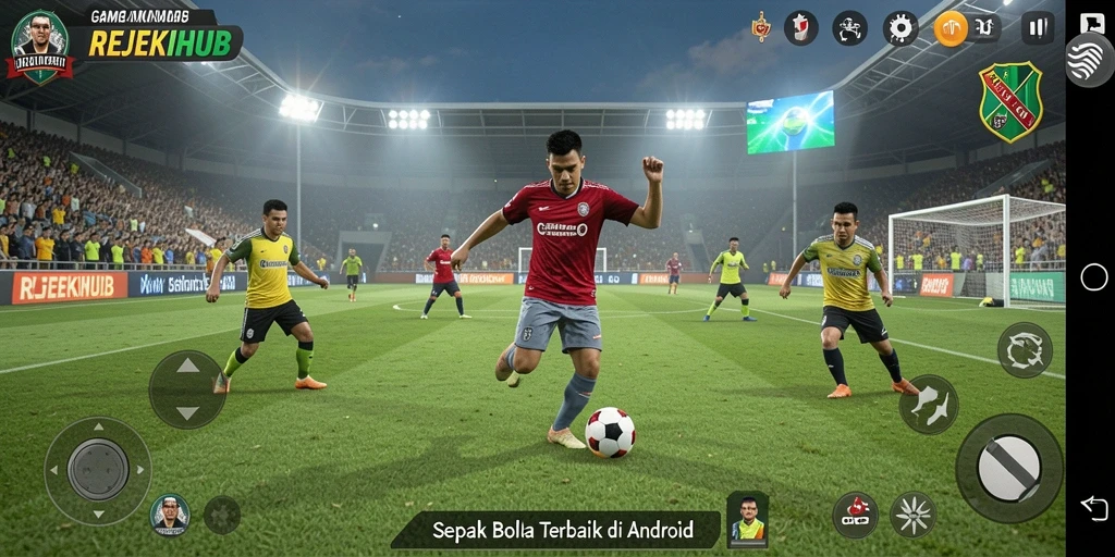 Tangkapan layar permainan sepak bola yang mendebarkan di REJEKIHUB.