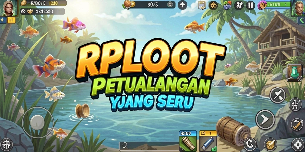 Tampilan gameplay RPLOOT yang menampilkan pengalaman memancing yang seru.