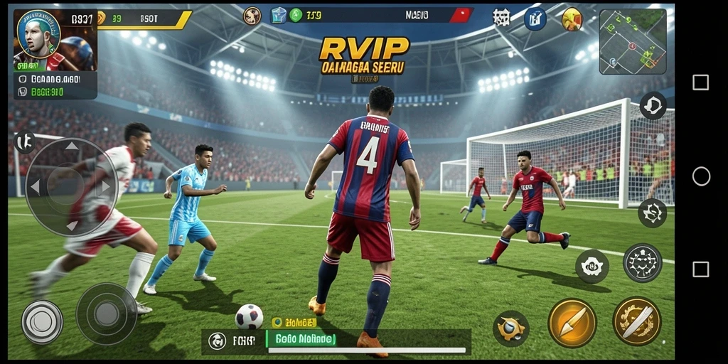 Screenshot RVIP menampilkan aksi seru dalam pertandingan olahraga.