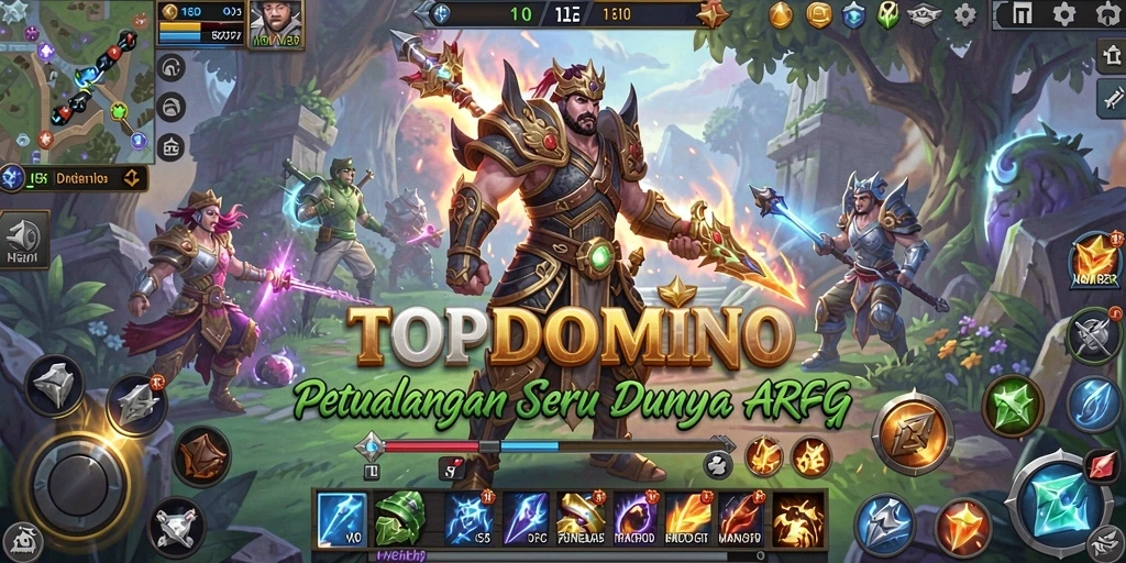 Screenshot gameplay TOPDOMINO dengan petualangan ARPG yang menegangkan.