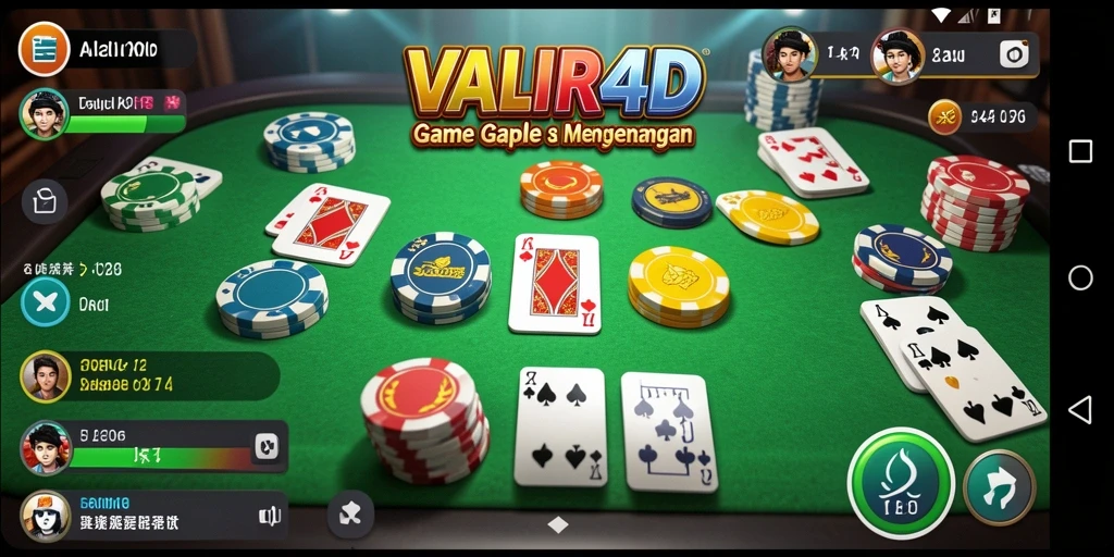 Tampilan gameplay Gaple yang seru dan interaktif